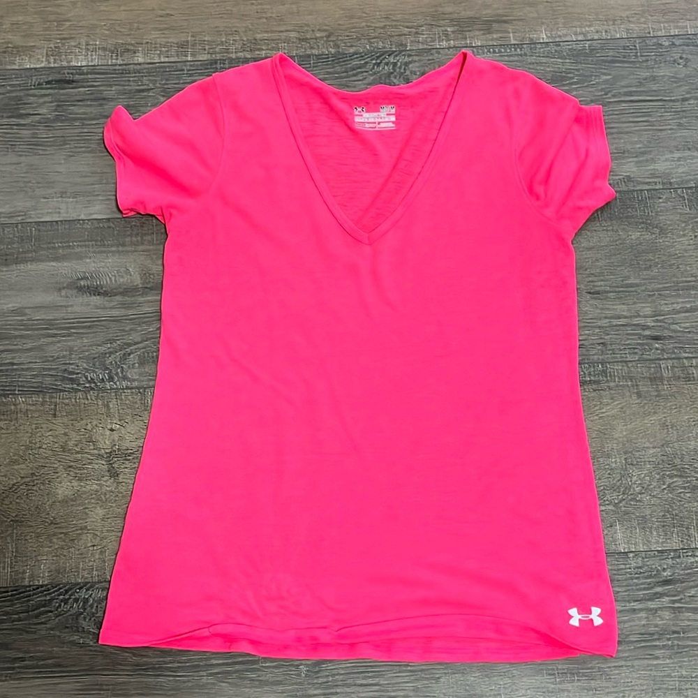 Under Armour Bright Pink Top Ladies Medium